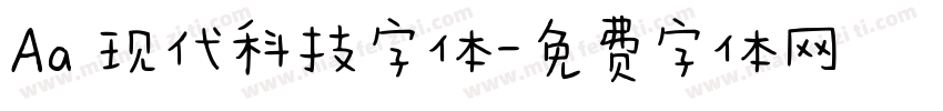 Aa 现代科技字体字体转换